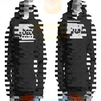 Nebraska State Nickname Husker [Distressed] Hoodie - Monsterry